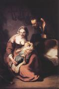 REMBRANDT Harmenszoon van Rijn The holy family (mk33) Germany oil painting reproduction